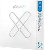 D'Addario XS bronze strings side angle packaging view