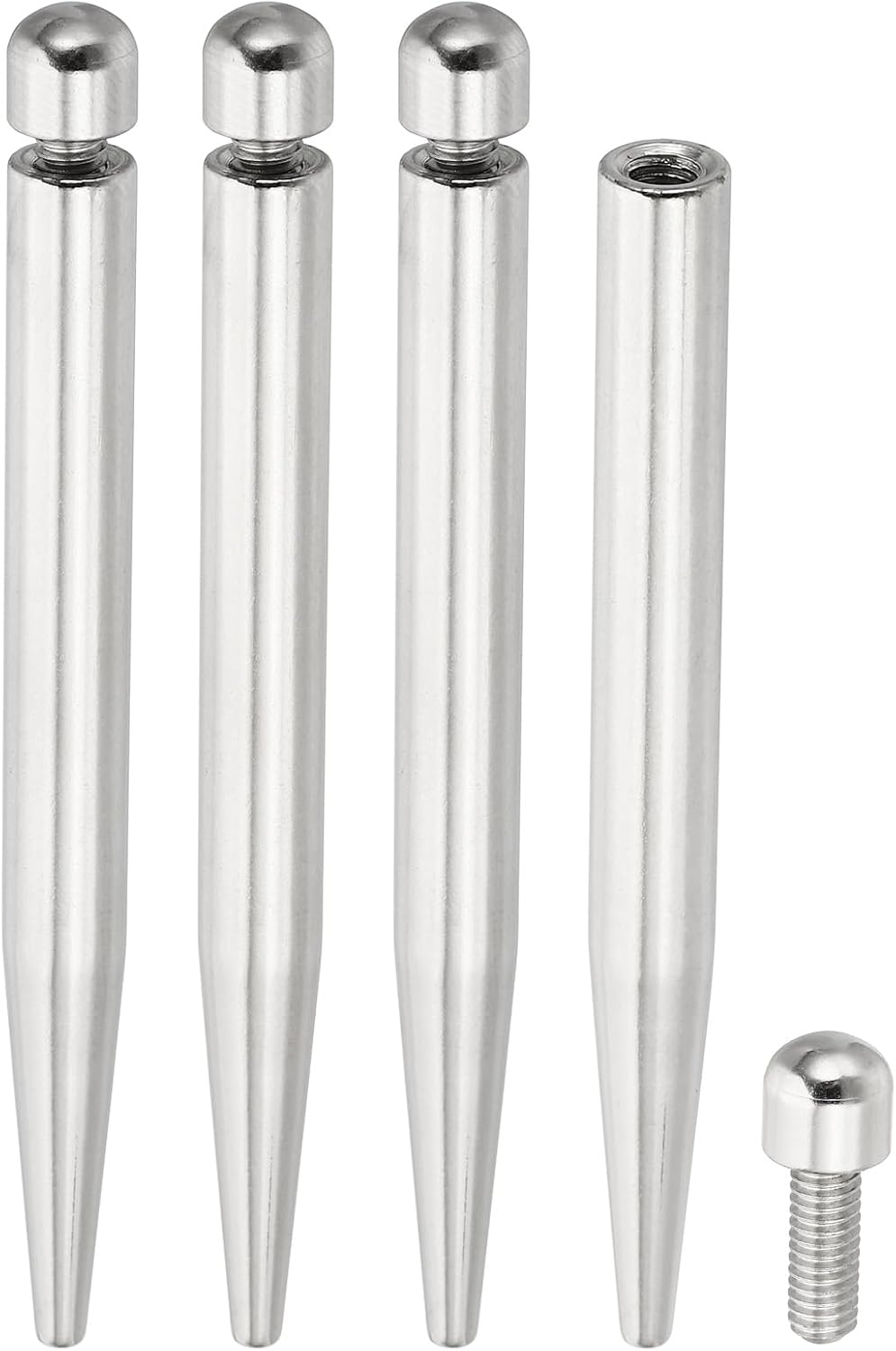 PATIKIL sign standoff screws front view showcasing silver finish
