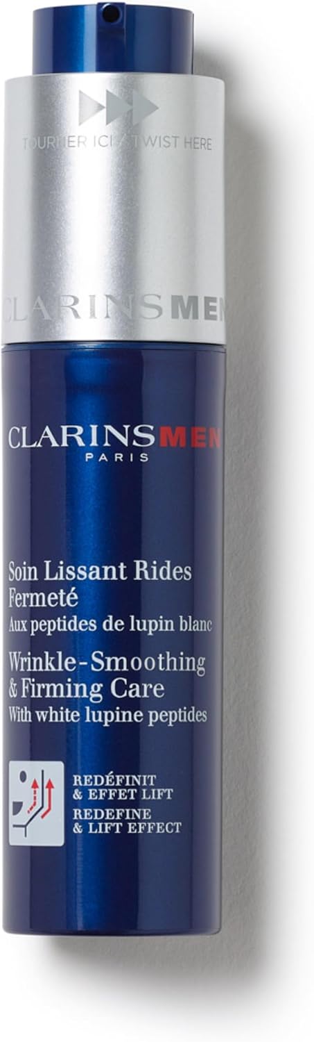 ClarinsMen Wrinkle Smoothing and Firming Face Moisturizer front view anti aging cream