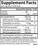 Carlson Right for the Macula dietary supplement bottle back view