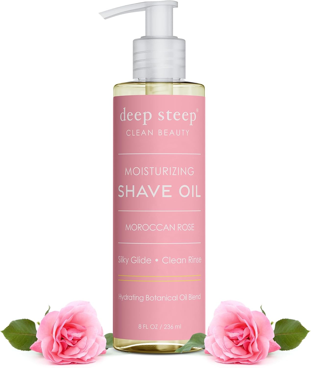 Tree Hut Moroccan Rose Moisturizing Shave Oil front view bottle