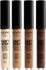 NYX concealer wand displayed with makeup items