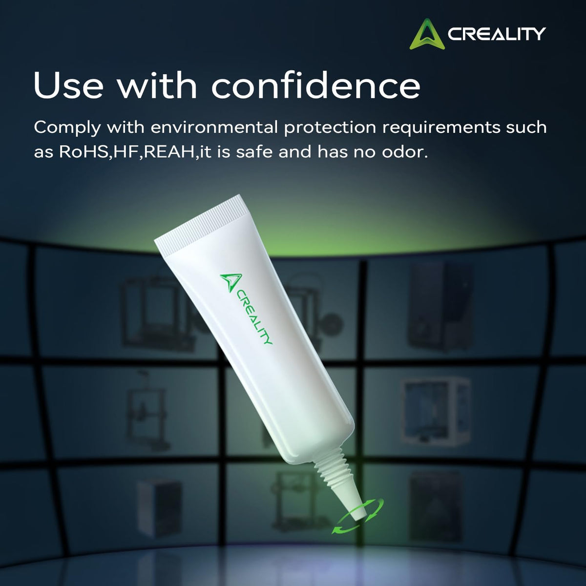 Creality thermal grease shown alongside 3D printer nozzle kit