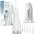 AquaSonic Aqua Flosser PRO front view cordless rechargeable water flosser