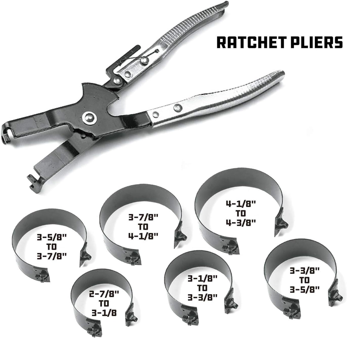 Alltrade ratcheting pliers and adjustable compressor bands