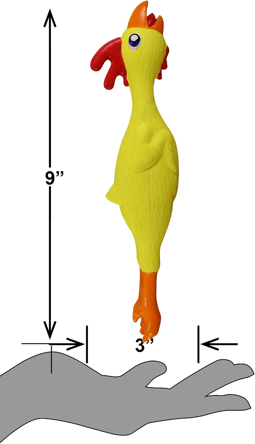 PetSport Naturflex Medium Chicken Latex Dog Chew Toy size perspective