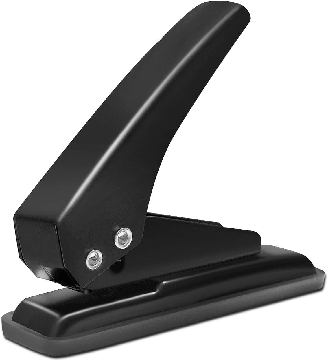 Single Hole Punch Heavy Duty Paper Hole Punch, 20 Sheet Punch Capacity, Hand Craft Hole Puncher for Paper, Chipboard, Index Cards, Card Stock and Art Project, Black - Image 1