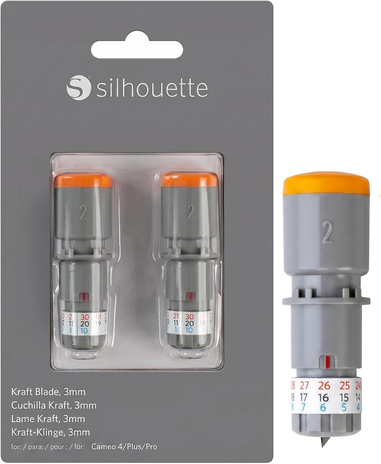 Silhouette 3mm kraft blade front view packaging