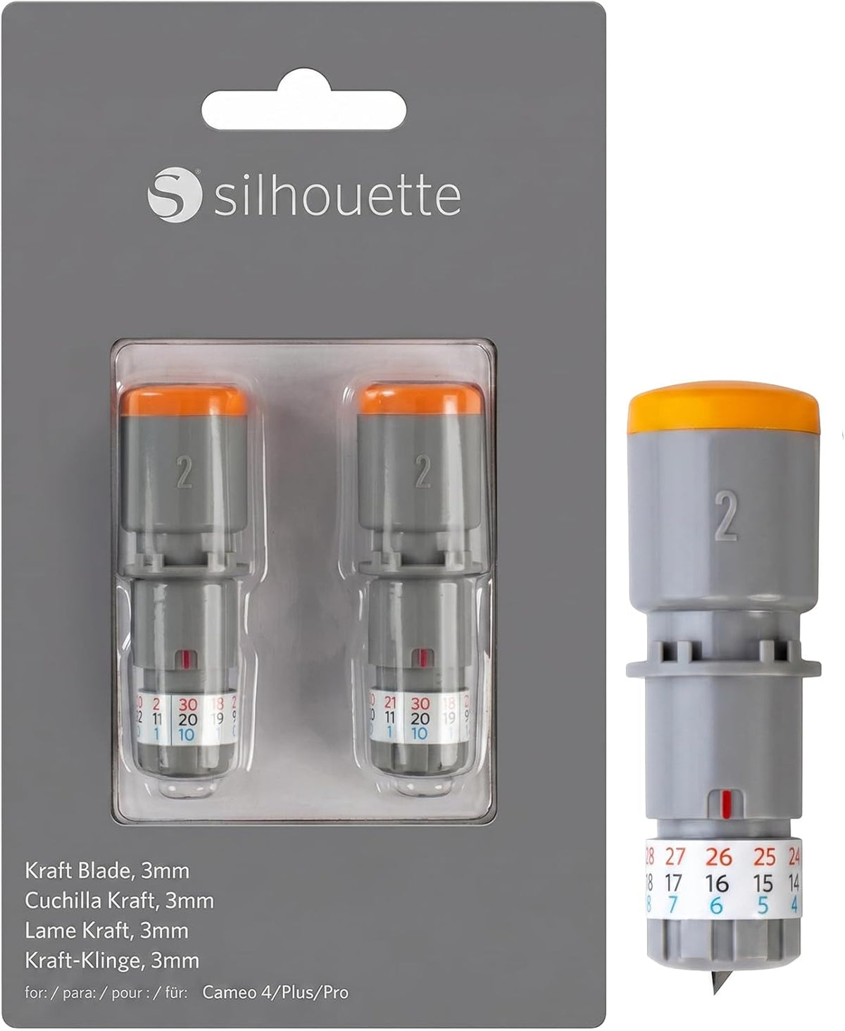 Silhouette 3mm kraft blade front view packaging