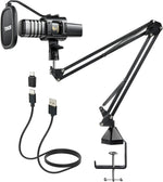 TONOR Podcast Microphone, USB Computer Mic, Cardioid Condenser PC Micro with Tripod Stand and Pop Filter for Podcasting, Streaming, Vocal Recording, PC & Laptop, 180 cm/70inch Cable, TC777 Pro - Image 14