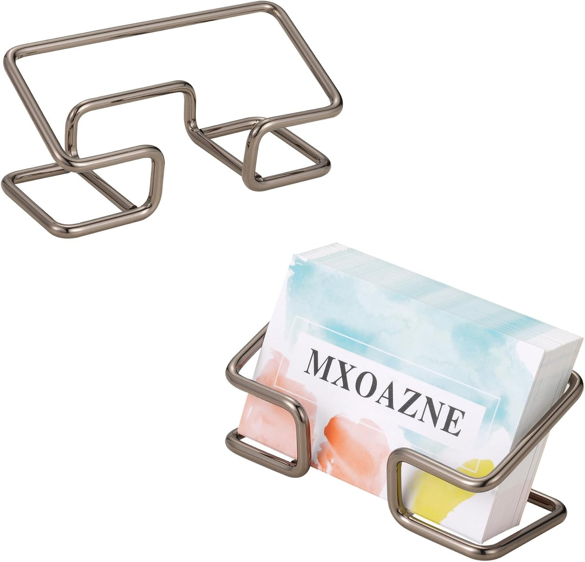 Business Card Holder for Desk, Business Card Display Stands, Gold | Gold Business Card Organizer, Desktop Business Card Holder Display for Office School Home - Image 10