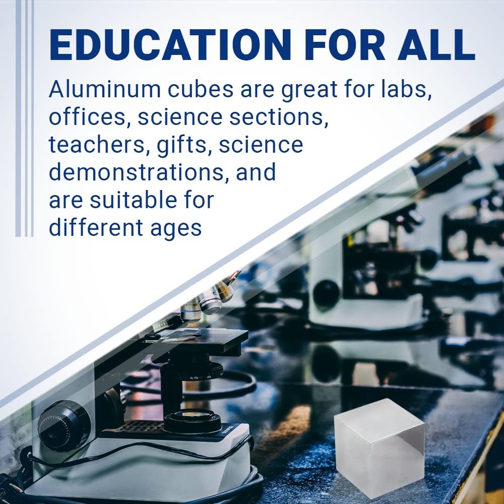 Midwest Tungsten Service aluminum cube displayed with certificate of composition