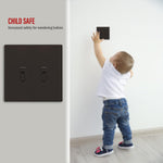 ENERLITES standard size light switch cover installed on wall