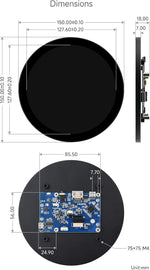 Waveshare circular display packaging and contents