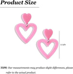 Choice of all hot pink earrings back fastening view