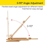 Meeden art easel canvas holder tray detail and hardware