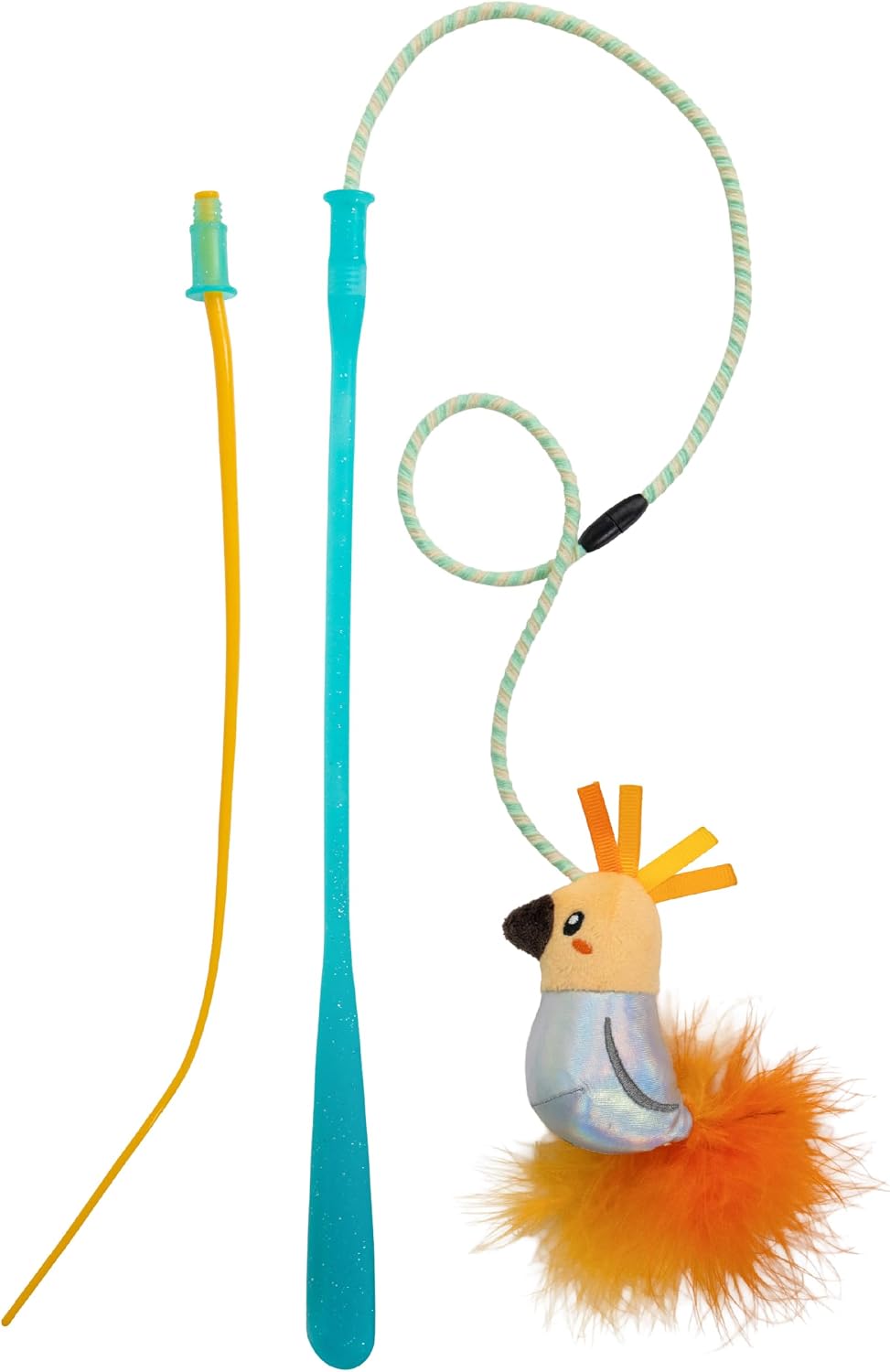 Catstages Flutter Frenzy Prey Wand Set front view interactive toy