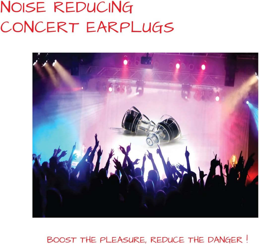 High-Fidelity Concert Earplugs Reusable Noise-Reduction Ear Plugs Set with Two Sizes Included - For Rave, Live Music, Festivals, Marching Bands, Loud Events, Fitness Classes - Image 3