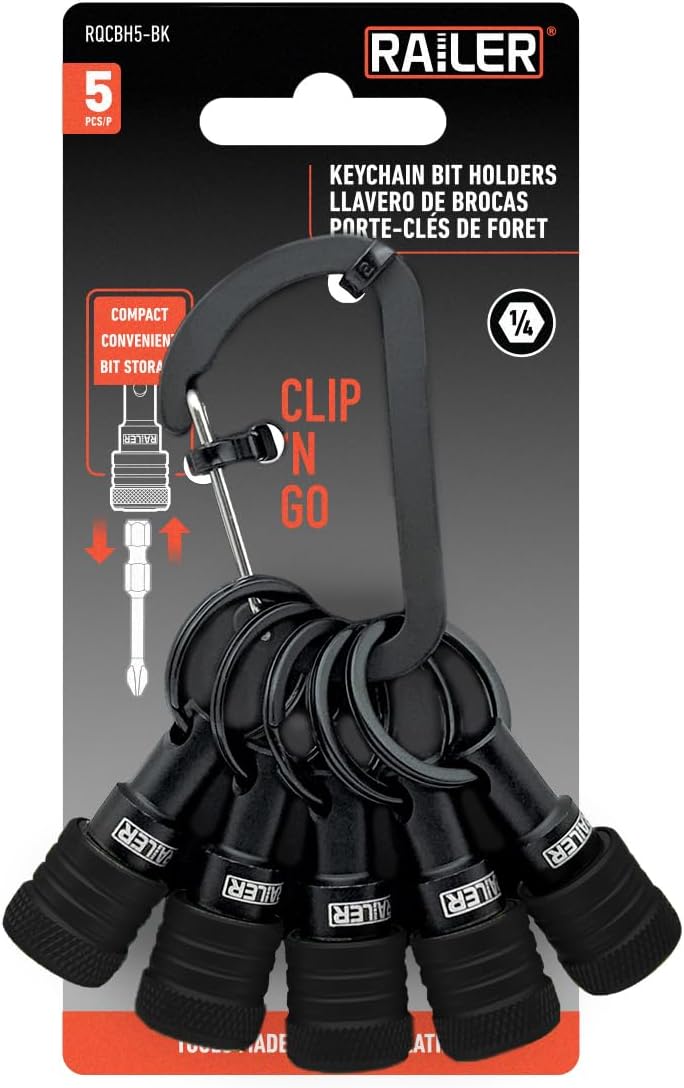 Railer hex bit holder keychain front view