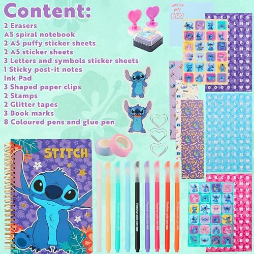 Full Disney Stitch stationery gift set in packaging