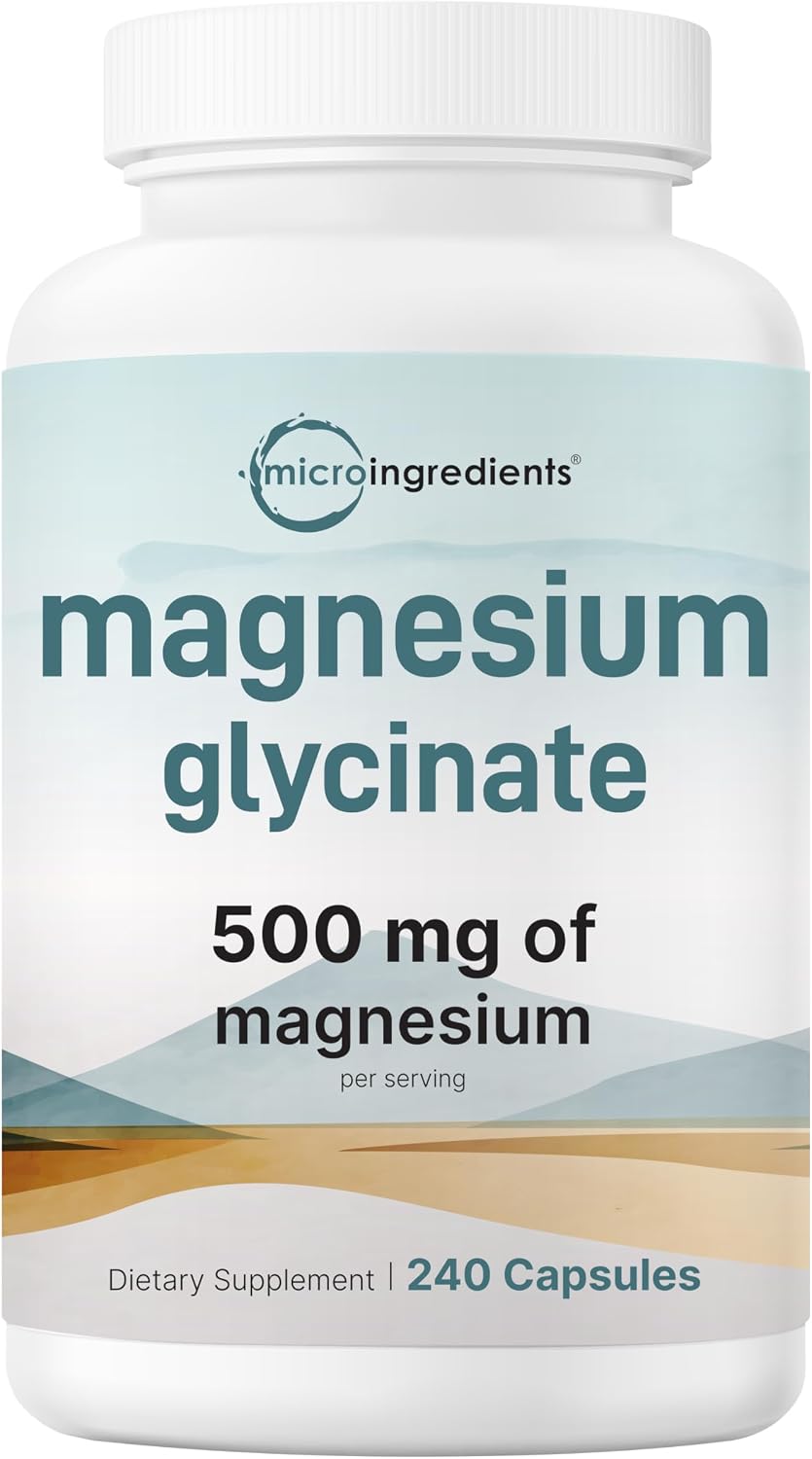 Micro Ingredients Magnesium Glycinate front view bottle packaging