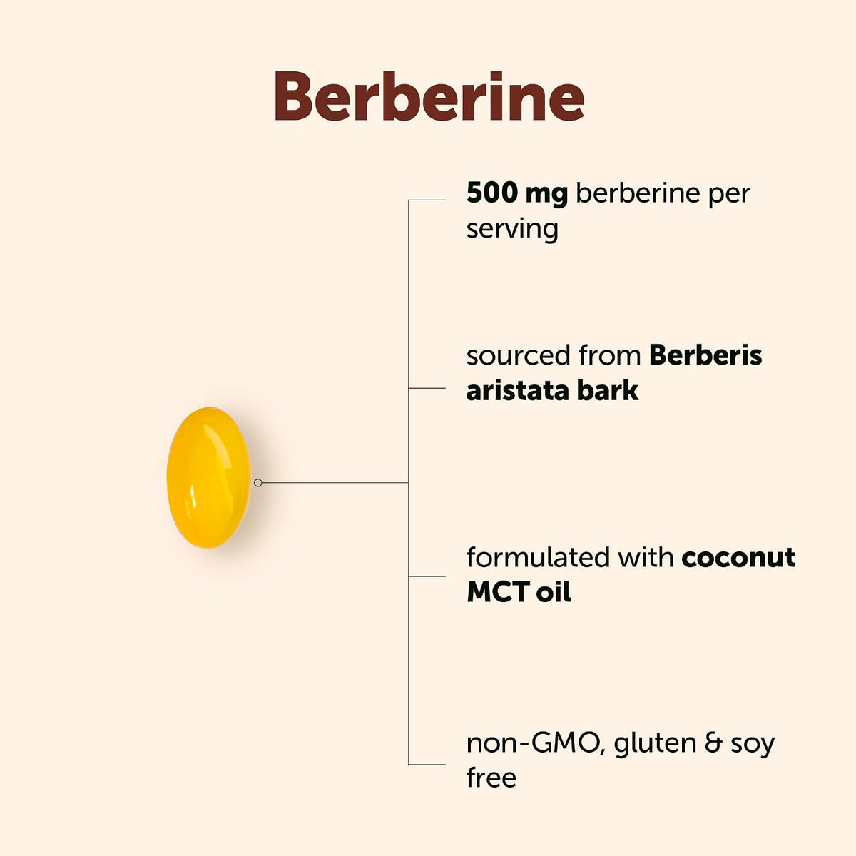 Micro Ingredients Berberine softgels packaging back label details