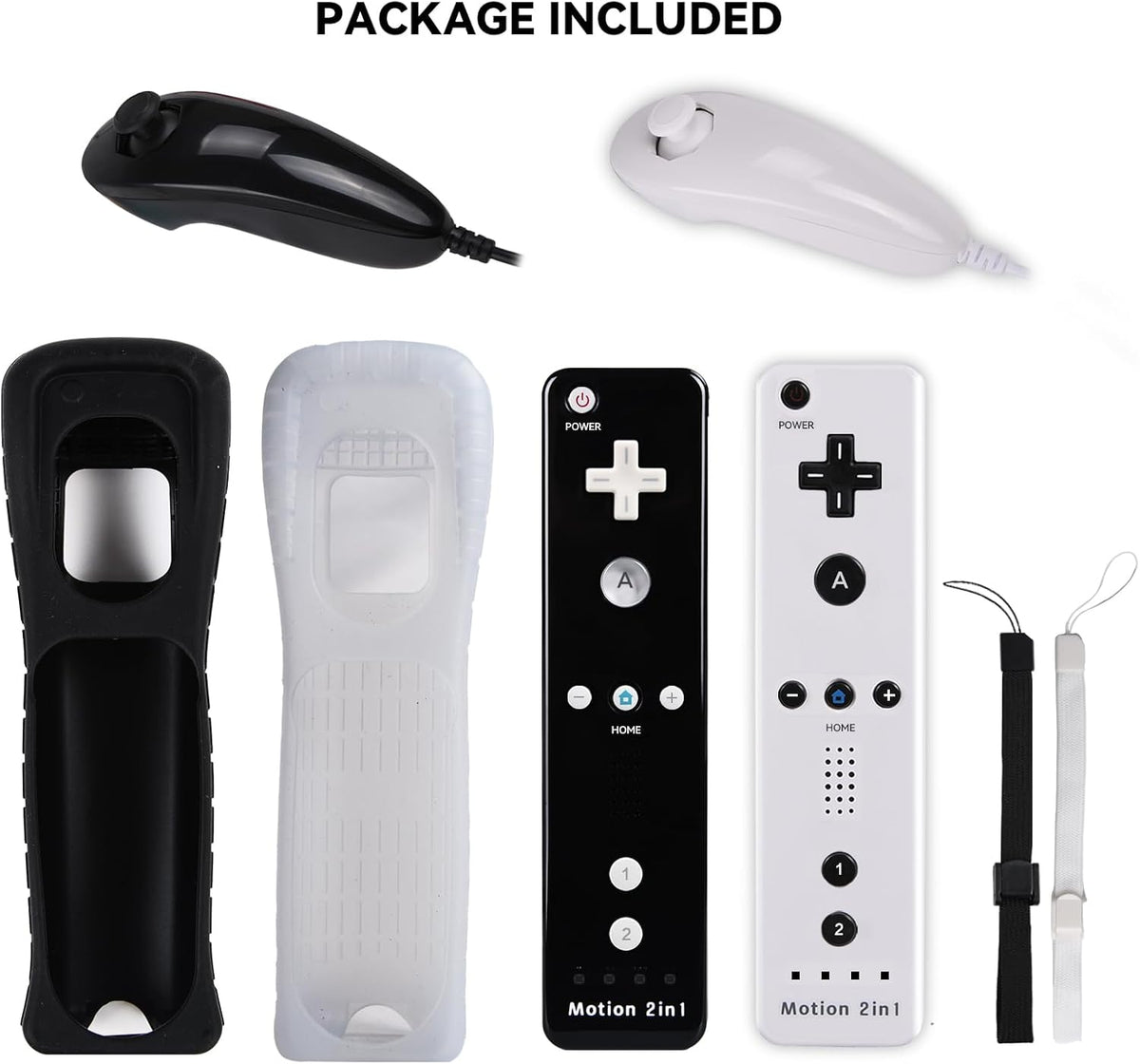 Wii remotes with wrist straps attached