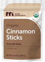 Micro Ingredients organic cinnamon sticks front view package