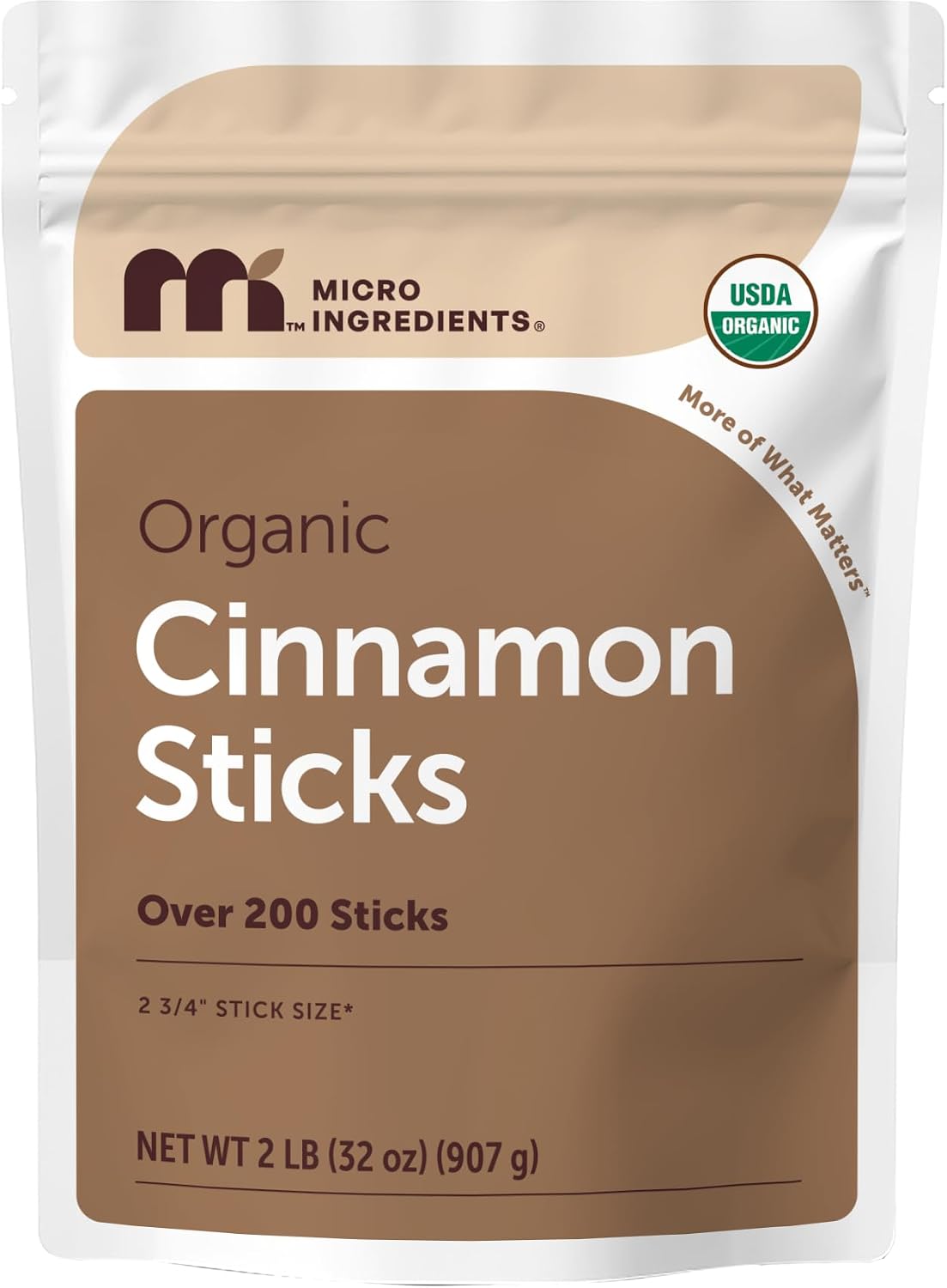 Micro Ingredients organic cinnamon sticks front view package