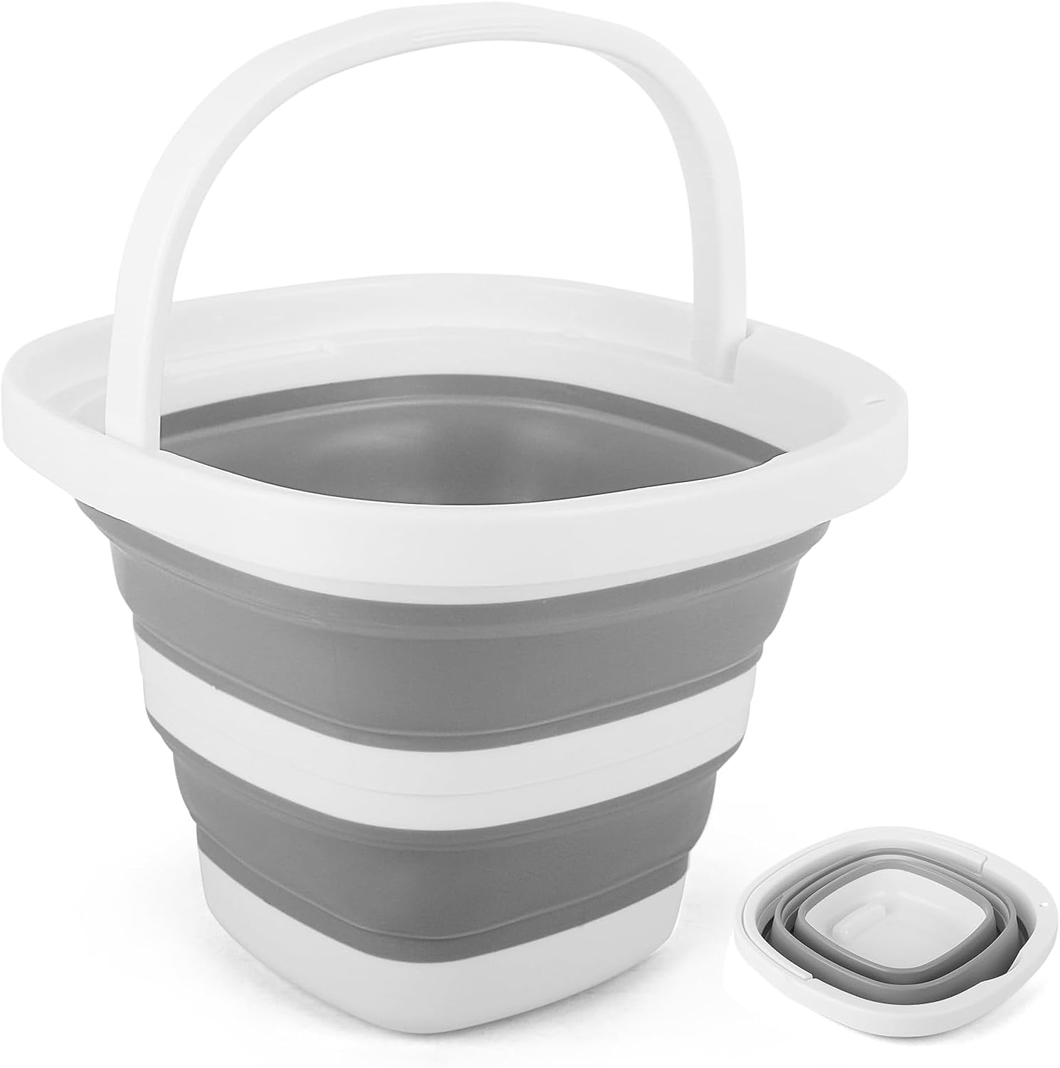 Bidful Collapsible Bucket 5L front view showing foldable silicone walls