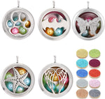 10pcs Mixed Aroma Diffuser Charms Stainless Steel Tone Perfume Essential Oil Diffuser Necklace Pendant Locket Jewelry (Style 5) - Image 11
