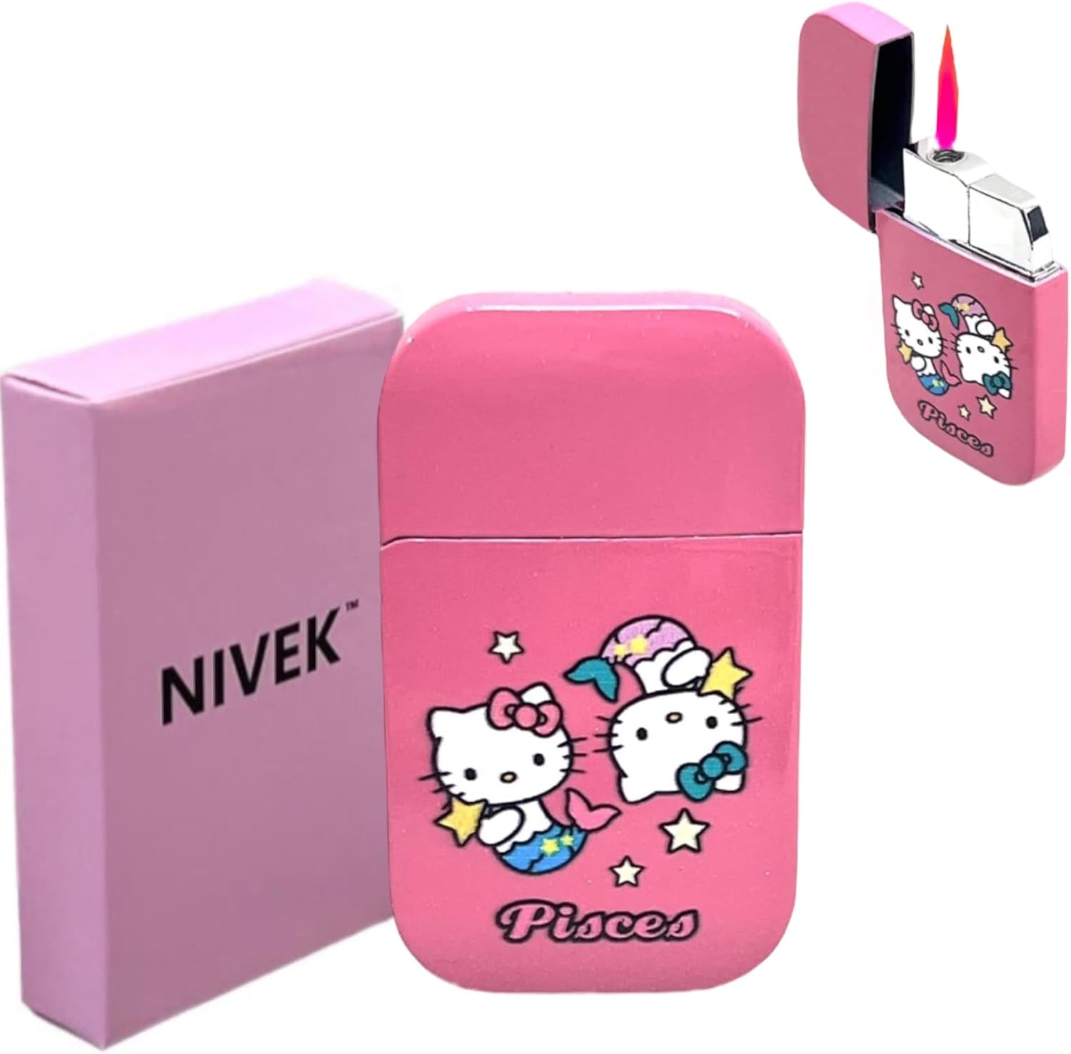 NIVEK Kitty Cat Lighter Pisces front view kawaii accessory