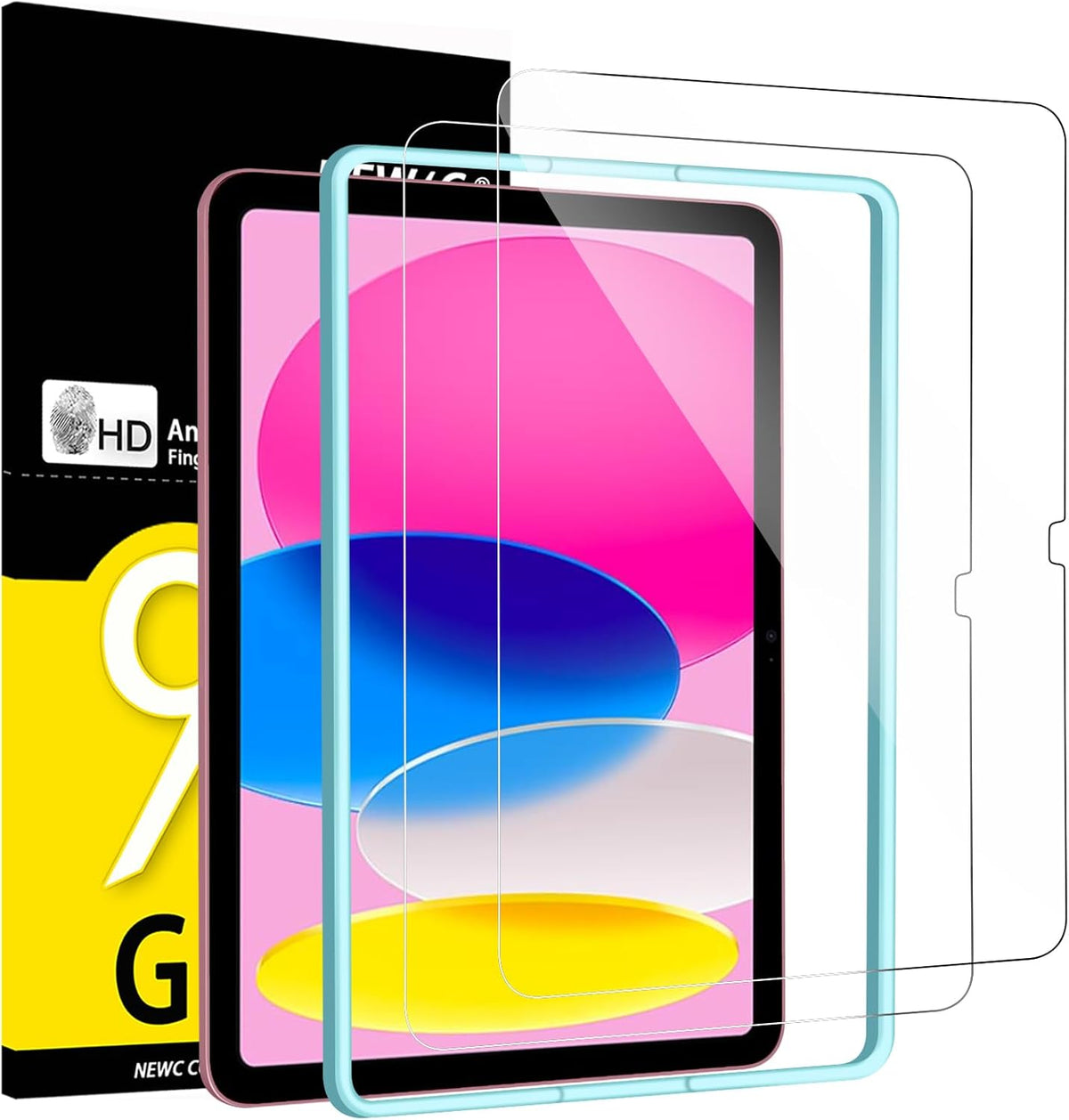 NEW'C tempered glass screen protector for iPad 10th Generation front view