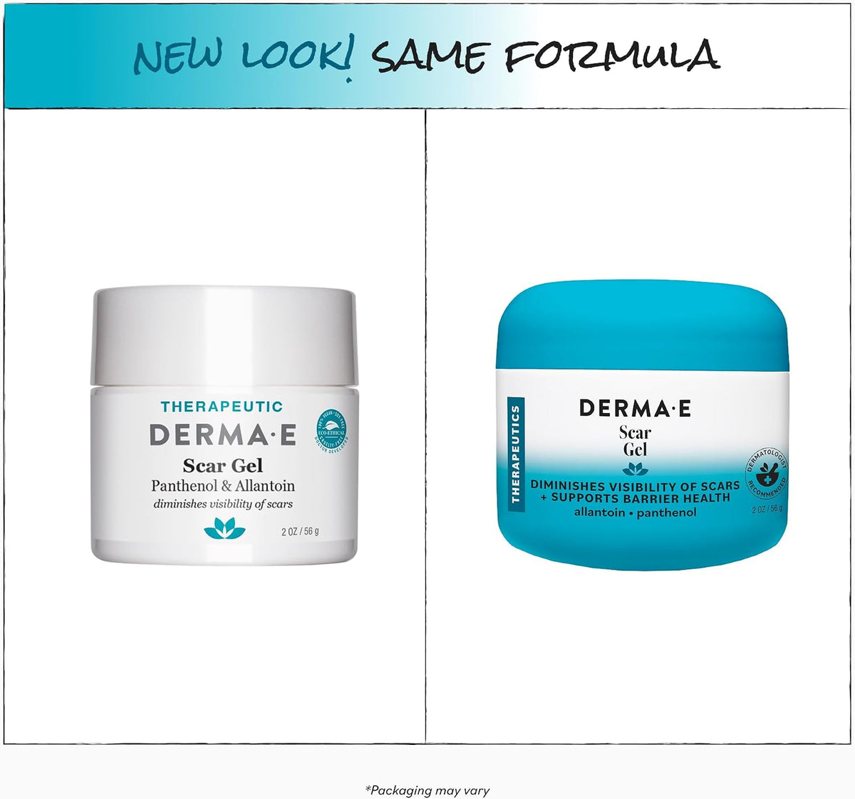 Derma E Scar Gel 2 Ounce container on clean white backdrop