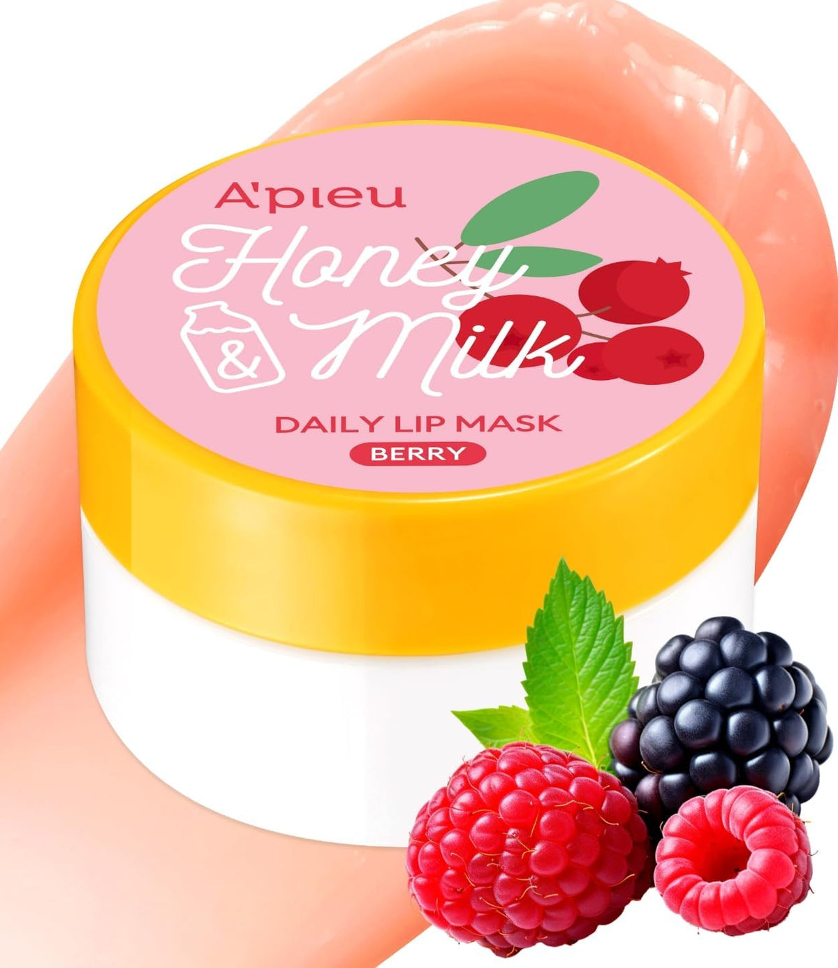 A'PIEU Honey & Milk Daily Lip Mask Peach back label details