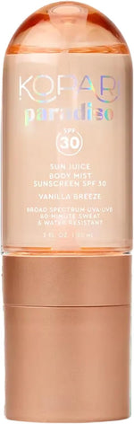 Kopari Paradiso Sun Juice SPF 30 Body Mist - Peach Sky | Clear Non-Sticky Broad-Spectrum Sunscreen Mist, 80-Min Water-Resistant - Image 10