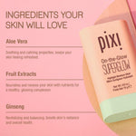 Swatched texture of Pixi SuperGlow Natural Lustre