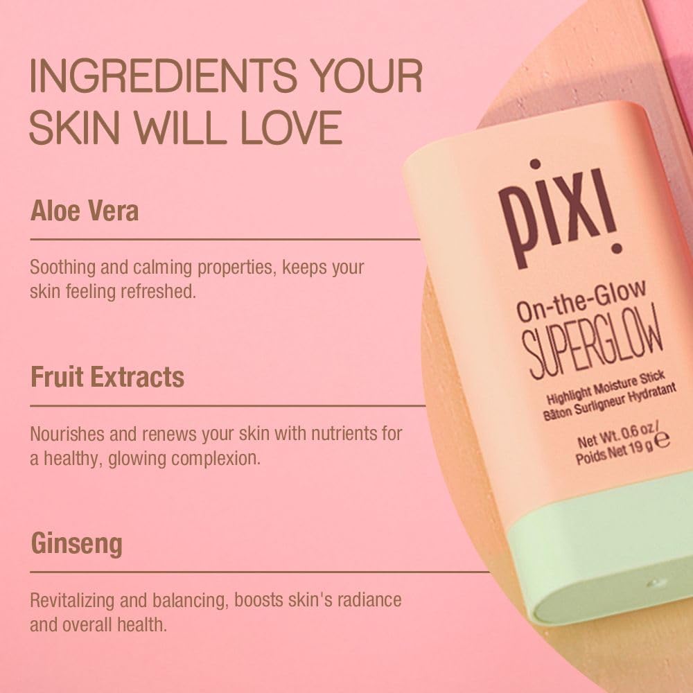 Swatched texture of Pixi SuperGlow Natural Lustre