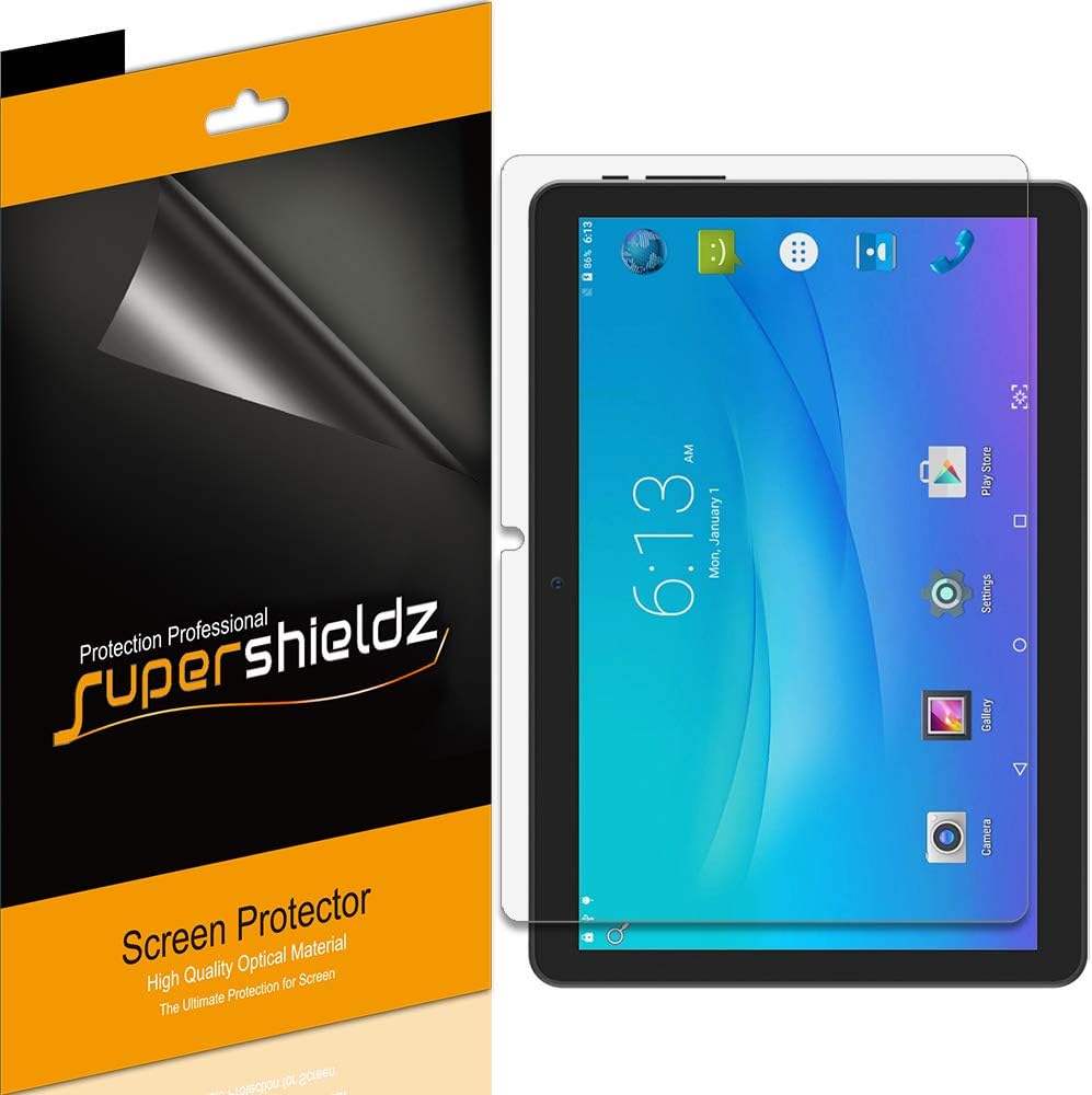 Supershieldz 3 Pack screen protector for Onn 10.1 inch tablet front packaging view