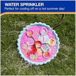 Side profile of the SwimWays forty inch diameter outdoor splash pad for children.