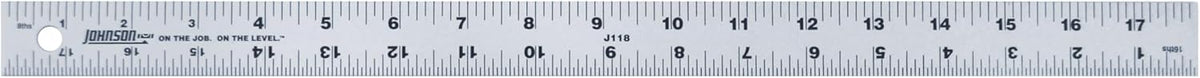 Johnson Level, & Tool J118 Aluminum Rule 18-Inch - Image 1