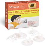 Vmaisi 38 piece clear outlet covers front packaging view