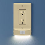 SnapPower Single MotionLight [for Duplex Outlets] - Motion Detecting LED Night Lights Built-in to Wall Plate - Bright/Dim/Off Options - Auto On/Off Sensor - (Duplex, Light Almond) - Image 15