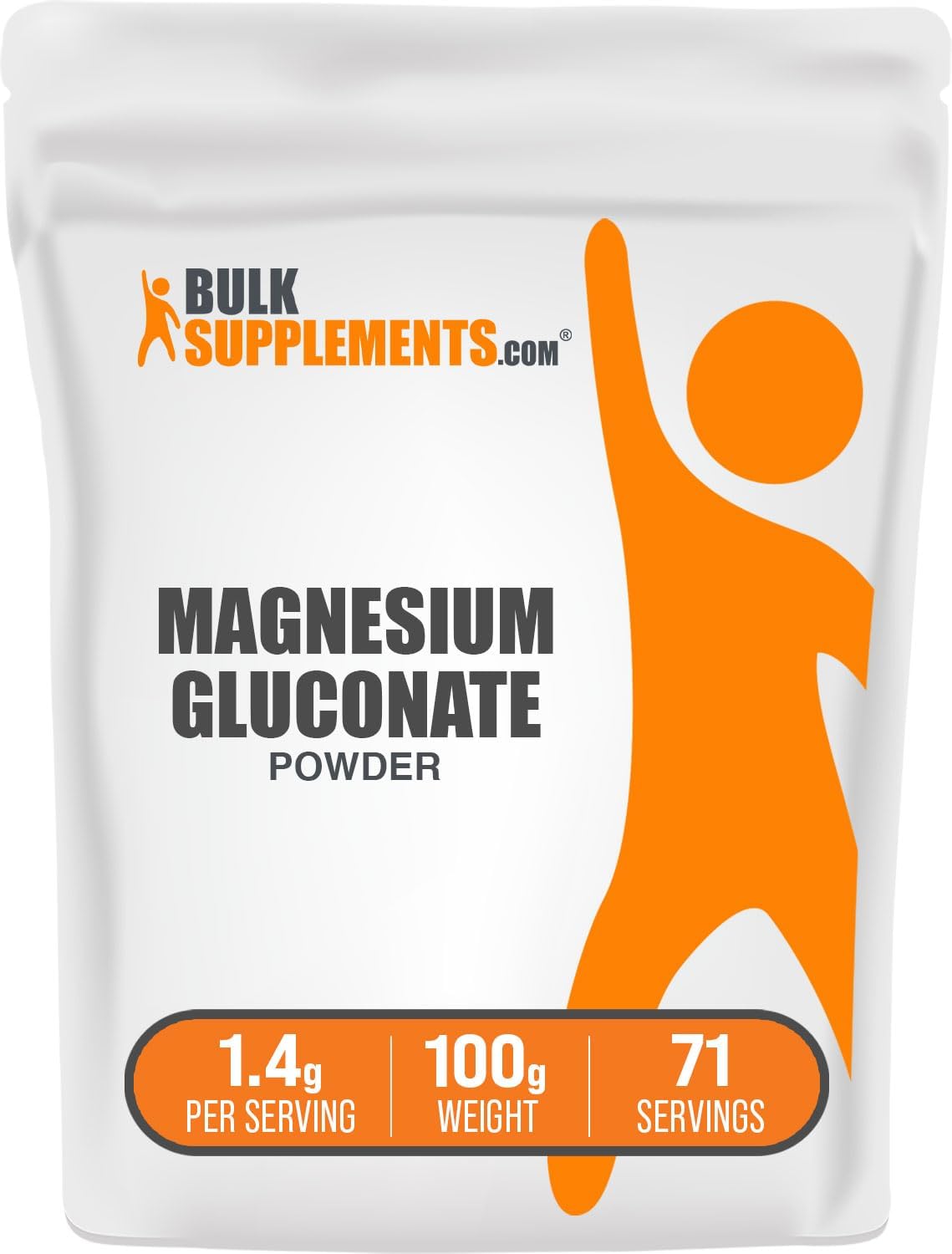 BulkSupplements brand essential mineral health supplement pouch showcasing gluten free and vegan friendly certifications.