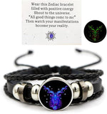 NORLSO vintage zodiac constellation bracelet front view