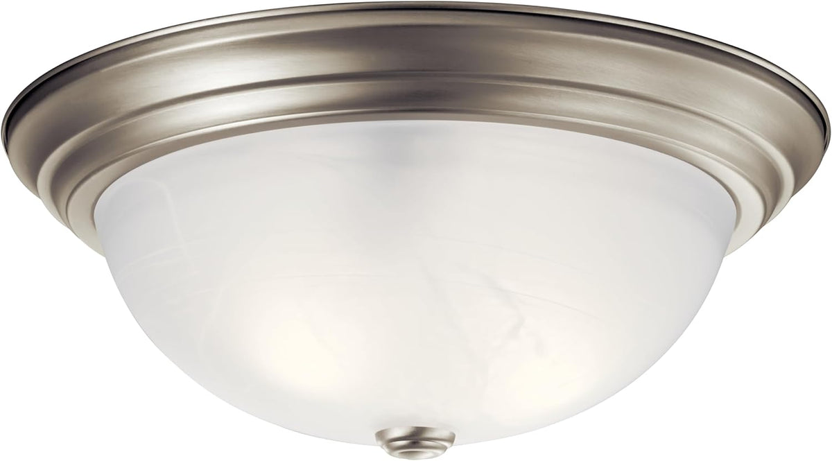 Kichler 13.25" 2-Light Flush Mount Light, Brushed Nickel - Image 11