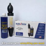 Block Tester BT-500 packaging box showing Made in USA details