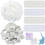 Wavwavw square pin button making supplies front view showing 100 set refill parts.