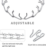 Four pieces of silver tone metal training collar prongs with smooth blunt ends