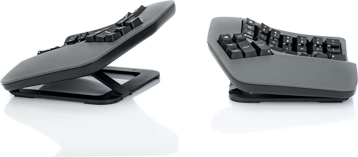 Kinesis Advantage360 mechanical keyboard featuring contoured key wells